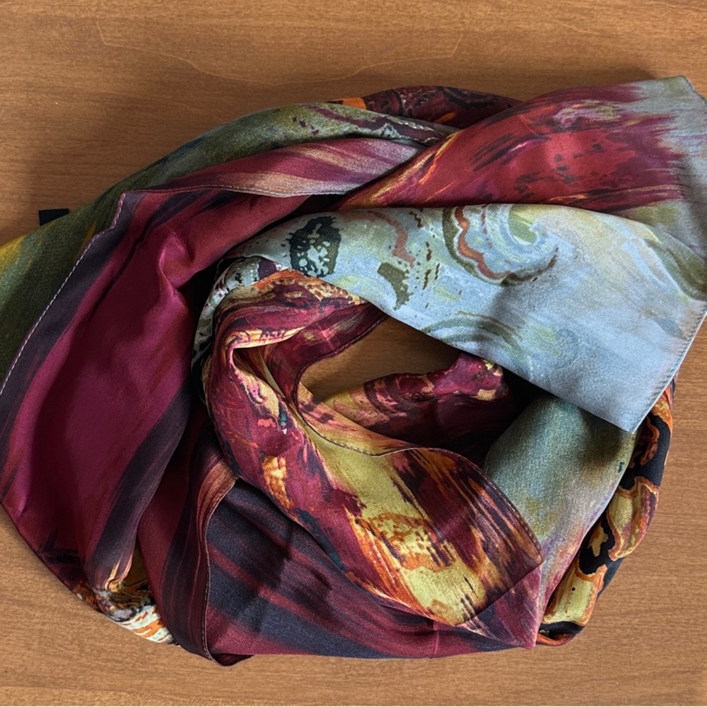 Cynthia Rowley Multicolor Abstract Silk Scarf